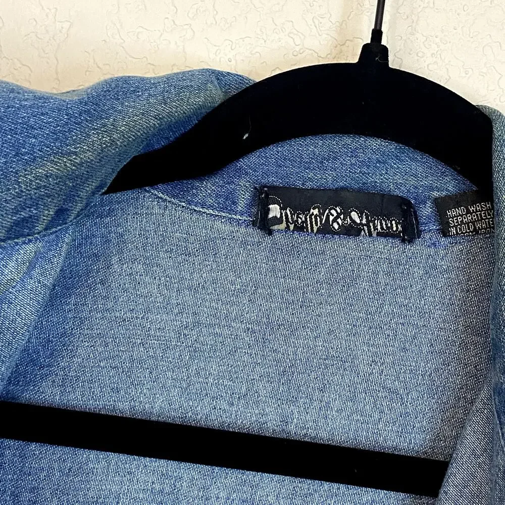 Vintage Shelly & Arnold Denim Vest M - Picture 4 of 7